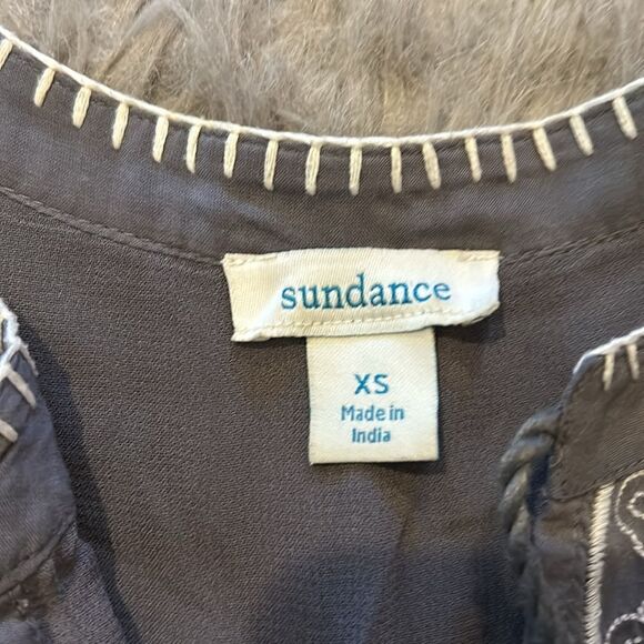 Sundance aura embroidered gray tunic boho embellished dress‎ - Picture 3 of 7